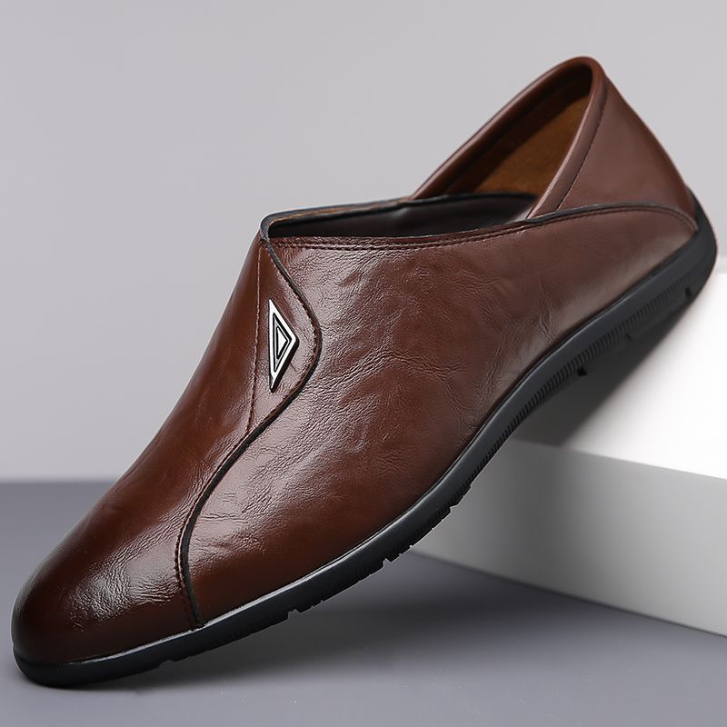 2024 Men’s Casual Leather Bean Shoes