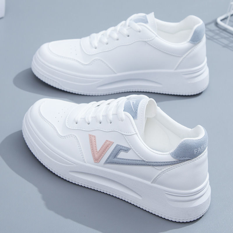 White Women’s All-Match Korean Casual Skate Sneakers