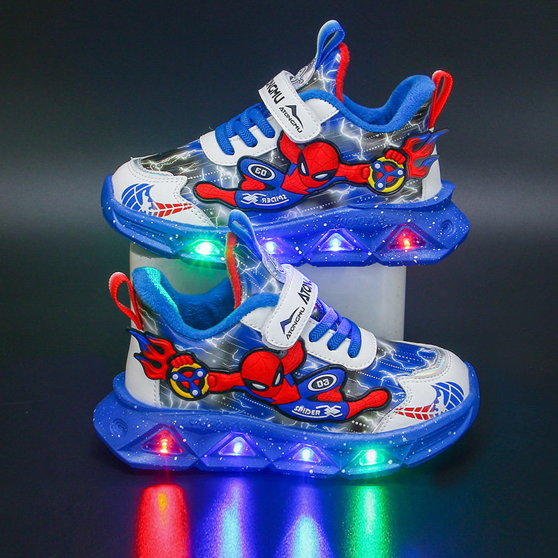 2024 Wholesale Boys’ Light-Up Running Shoes, Mesh Breathable Sneakers